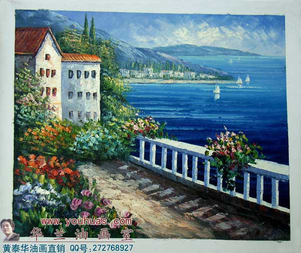 地中海风格地中海风情地中海风光油画_地中海油画作品